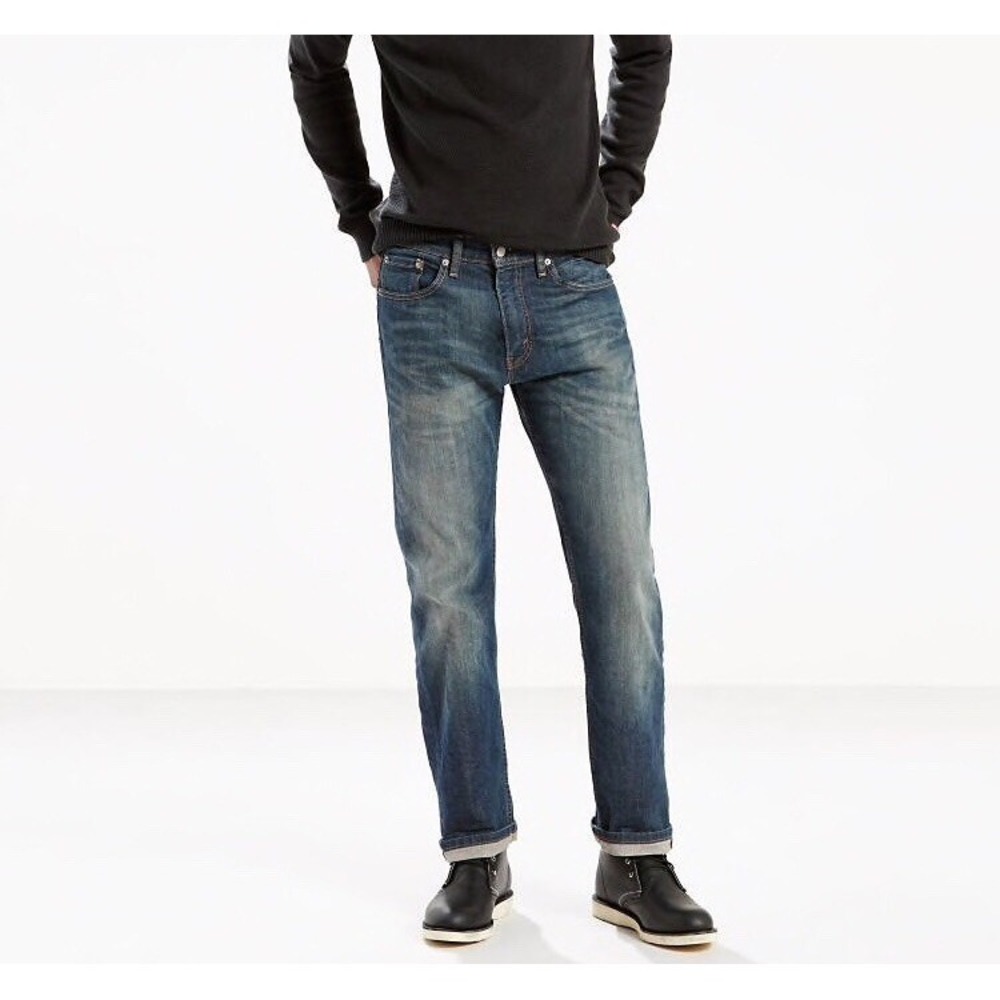 Levi 505 Regular Fit Jeans Medium Wash Men Size W36 L32